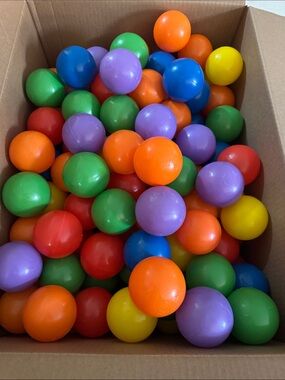 165 Assorted Color Kids Play Balls - Pack of Plastic Ball Pit Balls